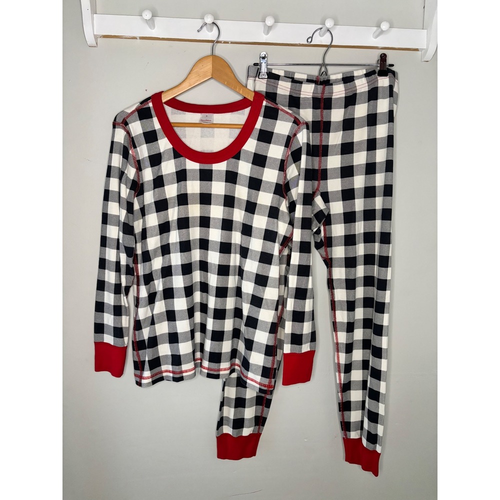 Hanna‎ Andersson Buffalo Plaid Pajama Set Organic Cotton XL